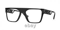 VERSACE VE Unisex 3326U 5380 Eyeglasses Optical Black Silver 53mm New Authentic