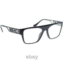 VERSACE VE Unisex 3326U 5380 Eyeglasses Optical Black Silver 53mm New Authentic