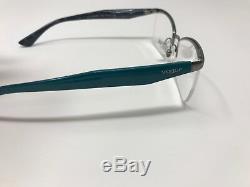 VOGUE VO3981 548 Women's Eyeglasses Frames 52-17-135 Half Rim Silver Teal EY51