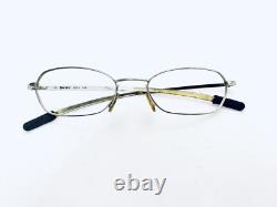 VTG DKNY Silver Metal Oval Glasses Made In Italy 6234 028 50 17 135