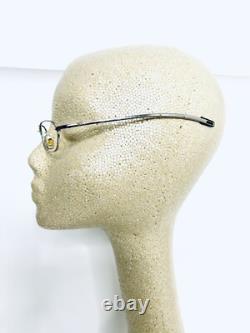 VTG DKNY Silver Metal Oval Glasses Made In Italy 6234 028 50 17 135