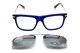 Vuarnet Citylynx 1404 0003 Square Eyeglasses Clip On Sunglasses Blue Ar Mirror
