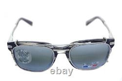 VUARNET SX 3000 1405 0003 Square Eyeglasses CLIP ON SUNGLASSES GREY SILVER MIRRO