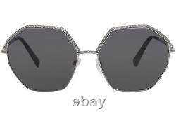 Valentino VA2044 303987 Sunglasses Women's Ruthenium/Smoke Lenses 59mm