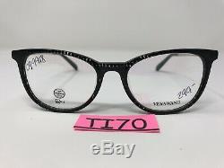 Vera Wang Eyeglasses Frame VA32 BL 52-18-135 Black/Silver Full Rim TI70