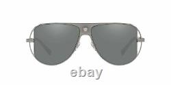 Versace 0VE2212 10016G-57 Grey Mirror Silver Sunglasses