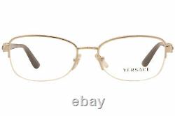 Versace 1230-B 1000 Eyeglasses Women's Silver Medusa Logo/Black Semi Rim 54mm
