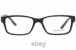 Versace 3198 5107 Eyeglasses Women's Blue/Silver Logo Full Rim Rectangular 55mm