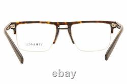 Versace 3269 108 Eyeglasses Men's Dark Havana/Silver Semi Rim Optical Frame 53mm