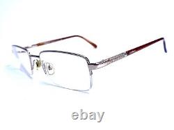 Versace Brown Temples Rectangular Half Rim Glasses Italy MOD 1066 1053 50 16 135