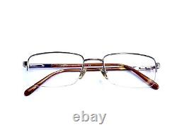 Versace Brown Temples Rectangular Half Rim Glasses Italy MOD 1066 1053 50 16 135