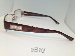 Versace Eyeglass Frames 1140 1013 51-17-135mm Brown Frames Only Half Rim & Case