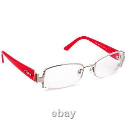 Versace Eyeglasses MOD. 1090-B 1000 Silver/Red Half Rim Frame 5018 130