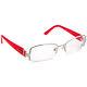 Versace Eyeglasses Mod. 1090-b 1000 Silver/red Half Rim Frame 5018 130