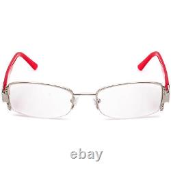 Versace Eyeglasses MOD. 1090-B 1000 Silver/Red Half Rim Frame 5018 130