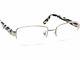 Versace Eyeglasses Mod 1185-b 1000 Silver/zebra Half Rim Frame Italy 5317 135