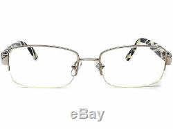 Versace Eyeglasses MOD 1185-B 1000 Silver/Zebra Half Rim Frame Italy 5317 135
