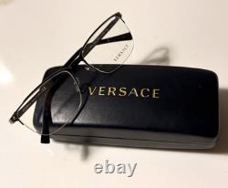 Versace MOD. 1263 1001 Half Rim Rectangular Eyeglass Frames Silver 55-17 140