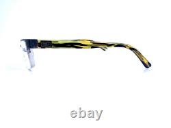 Versace Matte Silver Metal Rectangular Glasses Italy MOD 1184 1319 53 18 140