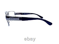 Versace Silver Black Metal Aviator Eyeglasses Italy MOD. 2041 1001/71 60 15 130