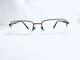 Versace Silver & Brown Half Rim Rectangular Glasses Italy 50 18 135