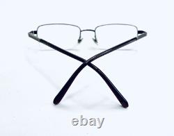 Versace Silver & Brown Half Rim Rectangular Glasses Italy 50 18 135