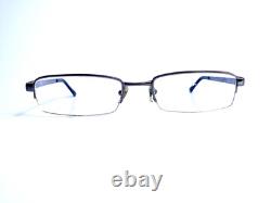 Versace Silver Half Rim Rectangular Glasses Italy 52 18 135