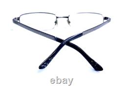 Versace Silver Half Rim Rectangular Glasses Italy 52 18 135