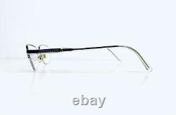 Versace Silver Metal Half Rim Rectangular Frame Glasses Italy MOD 1066 50 18 135