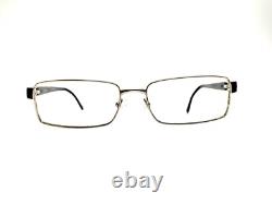 Versace Silver Metal Rectangular Glasses Black Temples MOD 54 16 140