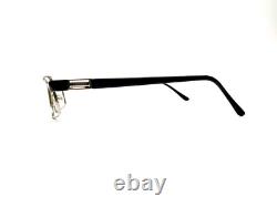 Versace Silver Metal Rectangular Glasses Black Temples MOD 54 16 140