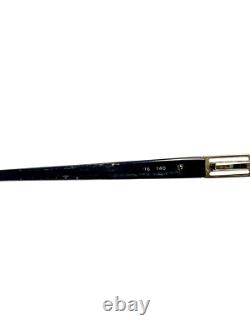Versace Silver Metal Rectangular Glasses Black Temples MOD 54 16 140