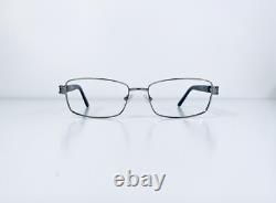 Versace Silver Metal Rectangular Glasses Crystal Medusa Temples Italy 52 18 135