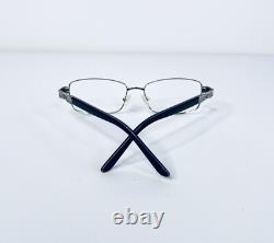 Versace Silver Metal Rectangular Glasses Crystal Medusa Temples Italy 52 18 135