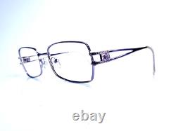 Versace Silver Metal Rectangular Glasses Medusa Temple Italy MOD1114-B 54 18 130