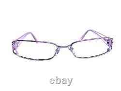 Versace Silver Rectangular Pink Clear Medusa Glasses Italy MOD 1104-B 50 17 130