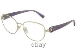 Versace VE1246B 1000 Eyeglasses Women's Silver Full Rim Oval Optical Frame 52mm