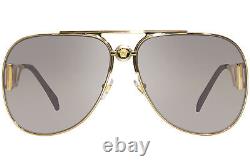 Versace VE2255 1002/6G Sunglasses Gold/Light Grey Mirror Silver Lens Pilot 63mm