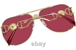 Versace VE2255 1002A4 Sunglasses Gold/Pink Mirror Internal Silver Pilot 63mm