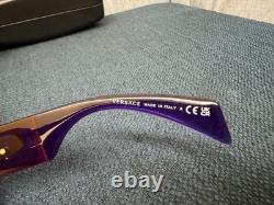 Versace VE4444U 5408V9 Sunglasses Transparent Violet/Yellow Mirror Silver 54mm