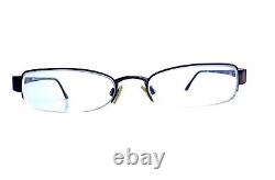 Versace Versus Brown Metal Rectangular Oval Half Rim Glasses MOD. 7006 50 18 135