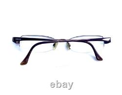 Versace Versus Brown Metal Rectangular Oval Half Rim Glasses MOD. 7006 50 18 135