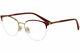 Versace Women's Eyeglasses 1247 1408 Red/pale Gold Half Rim Optical Frame 52mm