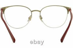 Versace Women's Eyeglasses 1247 1408 Red/Pale Gold Half Rim Optical Frame 52mm