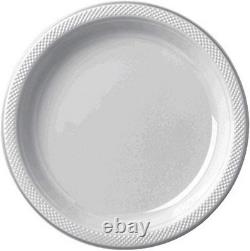 Vibrant round Berry Red Plastic Plates 10 (Pack of 20) Premium Quality Desi