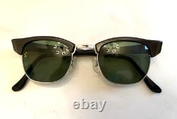 Vintage 50s Artcraft Delegate Browline Horn Rim 12K GF Frames Spectacles 46-22