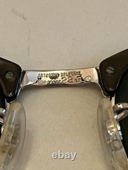 Vintage 50s Artcraft Delegate Browline Horn Rim 12K GF Frames Spectacles 46-22