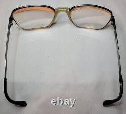 Vintage 80s Men's YSL 61 Yves Saint Laurent Silver Metal Square Eyeglass Frames