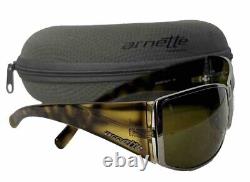 Vintage ARNETTE 90s Sunglasses Silver Metal Rim Tortoise Shell Arms + Case Italy