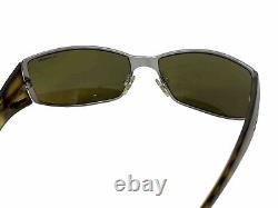 Vintage ARNETTE 90s Sunglasses Silver Metal Rim Tortoise Shell Arms + Case Italy